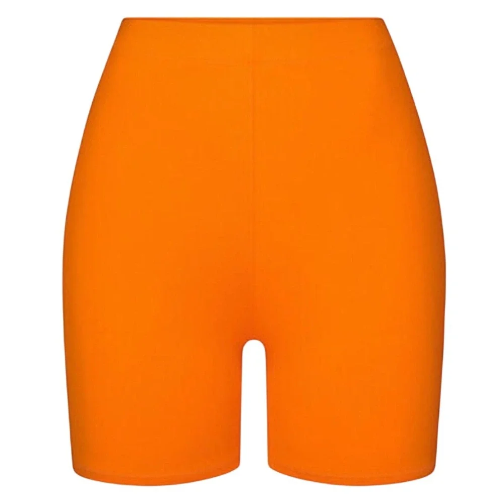SKIMS Recycled Swim Mid Waist Short Orange SW-MWS-0750 Womens Size S NWT